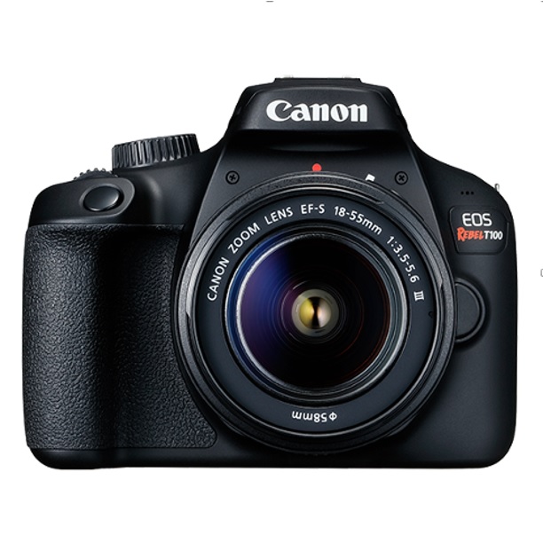 Canon EOS Rebel T100 Digital SLR Camera with 18 55mm Lens Kit 18 Megapixel Sensor Wi Fi DIGIC4 SanDisk 32GB Memory Card and Live View Shooting 1 electronic items purchase online