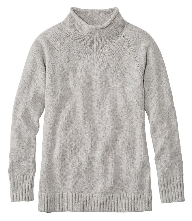 Women's Cotton Ragg Sweater, Funnelneck Pullover LL Bean Business Wear